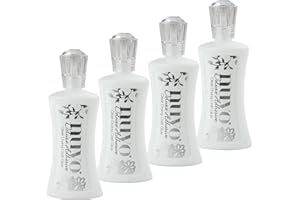 Nuvo Deluxe Adhesive - Silky White Water-Based Glue - Dries Crystal Clear (Pack of 4)