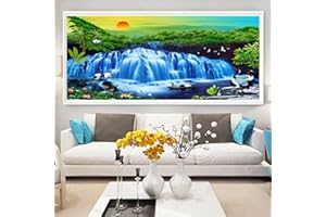 ZOYIEP 5D Diamant Malerei Set, Wasserfall Landschaft Diamant Painting Bilder Groß Erwachsene DIY Diamond Painting Bilder Kristall Strass Stickerei Dekor (60x30cm)