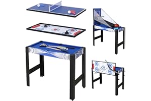 ‎HLC Multifunktionstischspiel Spieletisch 5 in 1 Tischspiel inklusive Billardtisch Basketball Tischtennis Hockey Pfeil und Boge 92cm*46cm*73cm