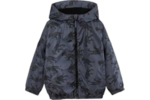 JOYSON Kids Lightweight Windbreaker Jacket Boys Waterproof Jacket Windproof Raincoat for Kids with Hood Mesh Lining