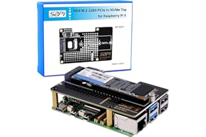 GeeekPi N04 M.2 M-Key NVMe SSD Shield für Raspberry Pi 5, M.2 2280 PCIe to NVMe SSD Shield Pip PCIe Peripheral Board Top für Raspberry Pi 5 4GB/8GB (SSD and Pi5 Board Are not Included) Barebones
