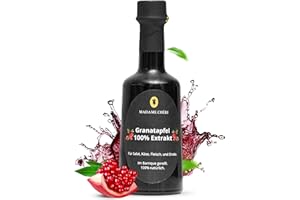 MADAME CHÊRI Madame Chéri Granatapfelsirup natürlich, türkisch 250ml inkl. Extrakt aus 100% Granatapfel - Granatapfelextrakt, Nar Eksisi aus der Türkei für Salat-Dressing, Marinade, Getränke