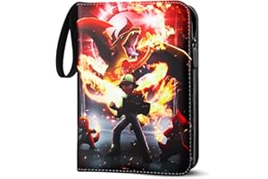 GCMUUP Sammelalbum für Pokemon Karten, 50 Seiten 900 Karten Kapazität Sammelkarten Album groß,PU Tragbar Wasserdicht Karten Halter Heft Ordner Buch