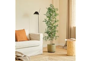BLAINE Planta Artificial con Productos Naturales, Elaborados con los Mejores Materiales, Ideal para Decoración de hogar, Planta, Árbol Planta Artificial (Bambú Mínimal) (180)