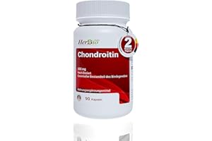 ‎HERBBIO ABDIN HERBBIO NATURAL MEDICAL MANUFACTURING Chondroitin 90 Kapseln je 500mg - Chondroitin hochdosiert - Laborgeprüft - Ohne unerwünschte Zusätze - Premium Nahrungsergänzung für optimales Wohlbefinden