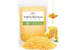 BOYUJK Cera D'api Giallo 1.8KG, Cera D'api per Candele, Pellet di Cera D'api per Prodotti Cosmetici di Qualità Ecologica, Cera D'api Biologica per Il Corpo, Cura Della Pelle, Balsamo per Labbra E Sapone