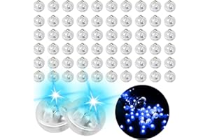 Roselee 60 globos LED, mini bombillas de luz LED, luces de globo redondo mini azul para linterna de papel, cumpleaños, boda, Halloween, Navidad, fiesta, decoración, carnaval, año nuevo