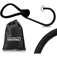 emflex® ES-MAX Profi Expanderschlingen mit Haken [10 Stück] - Extra Starke Planenspanner mit integrierter Schutzkappe…