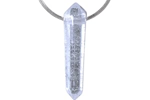 LEBENSQUELLE PLUS Pendentif Cristal de Roche Dentelle Double percé, Halbedelstein, cristal de roche, Halbedelstein, cristal de roche