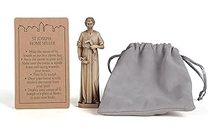 BC BUILDCLASSIC Estatua de San José para Vender Casas con Tarjeta de Instrucciones, con Bolsa de entierro, Resina de 3.5 Pulgadas H