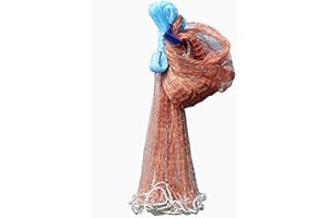 CINGHI LUSSO Redes de Pesca Red de Nylon con 1,8 a 7,2 Metros de Diámetro para Ríos y Lagos Accesorios de Pesca Portátiles Robustos y Duraderos