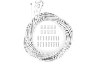 bssmmai 10 Pièces Câble de Changement de Vitesse Universel de Vélo Câble de Frein Câble de Changement de Vitesse en Acier Câble de Changement de Vitesse avec Embouts d'extrémité Câble de Vitesse de V