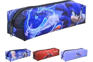 YUMCUTE Trousse Scolaire Sonc, Étui à Crayons Original, Imperméable Grande Capacité, Résistant aux Rayures et à la Saleté, Sac de Papeterie et Cosmétiques Pratique, Cadeau pour Enfants, Filles et Garçons