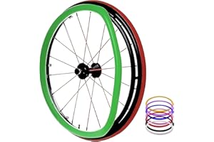 JKLAND Wheelchair Gripper Ring Covers, Wheelchair Gripper Ring Covers, Grip Ring Protective Covers, 1 Pair Non-Slip Wear-resistant Hand Rear Wheel, Ring Protector (Color : A)