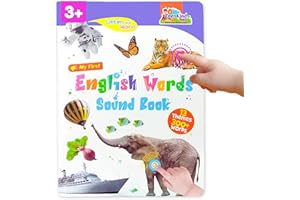 Starnearby First English Words Sound Book, My First English Sound Toy – 300+ Words, 13 Themes, Speak and Spell, Fun Word Game, Juguete Educativo for Educational Language (Blue)