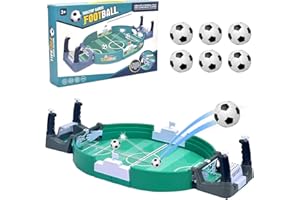 xinrongda Interaktives Tischfußballspiel mit 6 Fußbälle, Mini Tischkicker Desktop Spielzeug Tisch Fußball Kit, Fußball Geschenke für Jungs, Interaktive Brettspiele für Kinder Erwachsene