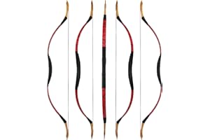 ‎WOLFMAN wolfman Traditionelles Bogen Recurvebogen Langbogen Sportbogen Bogenschießen Jagdbogen handgefertigter Holzbogen asiatischer mongolischer Bogen für Erwachsene Teenager Linke rechte Hand