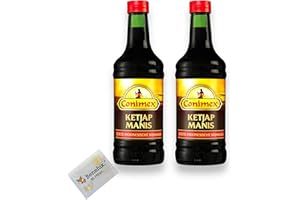 Conimex Ketjap Manis 2x 500ml - Süße Indonesische Sojasoße + Benefux. Erfrischungstuch