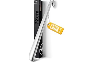 ‎WALKINGLINE Walking Line® Premium Schuhlöffel Lang 72cm [EXTRA STABIL] aus Gebürstetem Edelstahl - Schuhanzieher Lang, Schuhlöffel Metall Lang, Shoe Horn, Schuhanzieher Lang Metall, Langer Schuhlöffel, Shoehorn