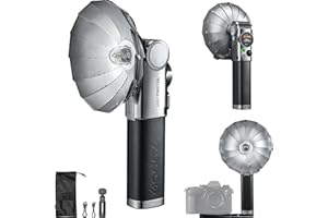 Godox Lux Master Retro Camera Flash 2.4G X Wireless GN25 HSS TTL 6000K Touchscreen Control for Canon,Nikon,Sony,Fuji DSLR Camera,2900mAh Battery,Holder,Charging Cable & Storage Bag