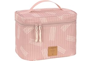 Lässig Baby Organiseur de table à langer Organiseur de couches à emporter/Casual Nursery Caddy To Go Soft Stripes rose