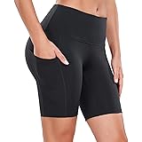 GIMDUMASA Pantaloncini Sportivi Donna Calzamaglia Pantaloni da Yoga A Vita Alta Leggins Shorts con Tasche Laterali Corsa Alle