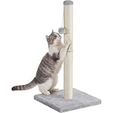 Feandrea Natural Sisal Cat Scratcher for Adult Cats, 84 cm High | CLAWFY PCA043G101 Collection 40 x 40 x 84 cm with Stable Ba