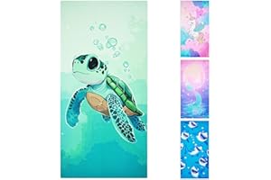 Joyoldelf Strandtuch Kinder, 140 x 70 cm Badetuch Strandhandtuch für Mädchen und Jungen - Urlaub Must Haves