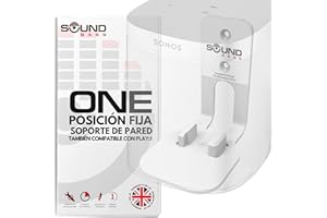 Sound bass One, Gen 2, SL & Play:1 Soporte de Montaje en Pared, Blanco, Compatible con Sonos One, Gen2, One SL & PLAY1 Speaker, Posición Fija
