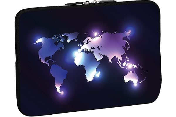PEDEA Housse de néoprène pour pc portable de 17.3" (43,9cm) Dark World