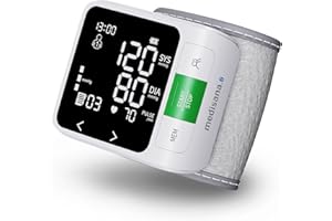 medisana BW 360 connect ciśnieniomierz nadgarstkowy, monitor ciśnienia krwi i pulsu z aplikacją Bluetooth, skalą sygnalizacji świetlnej i funkcją pamięci, z pudełkiem do przechowywania