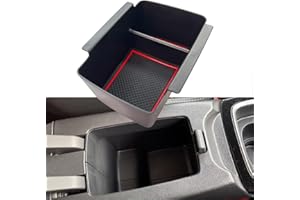 【4 Farben】Z.MYUKI Corsa-e Mittelkonsole Ablagefach für Opel Corsa F 2019-2024 2025 Zubehör Armlehne Mittelarmlehne Organizer (Rot)