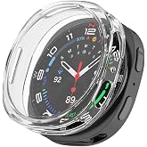 Microsonic Samsung Galaxy Watch 8 44mm i&ccedil;in Kılıf Ekranı Tam Kaplayan 360 Full Round Soft Silicone Şeffaf [Galaxy Watch 8 44m