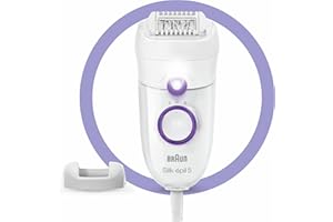 ORAL-B Braun Silk-épil 5, damski depilator, nadaje się do trudnych konturów, z regulacją prędkości, wygodne usuwanie włosów, pomysł na prezent, 5-505 biały i fioletowy