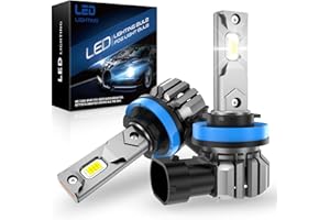SHINYY Lampadine H11 H8 H9 LED per Auto, 2025 Nuovo 24000LM Alto Potente 6500K Bianco 12V Canbus Anti Errore Lampada Led H11 Veicolo Faro per Abbaglianti/Anabbagliante/Fendinebbia, Pack da 2