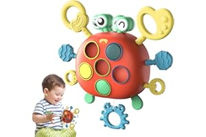 DFGEE Toddler Montessori Toys for 2 Year Old, Baby Sensory Fine Motor Skills Travel Toys on Plane 18 Months Crab Toys Educational Learning Age 2-3 Two Year Old Christmas Birthday Boys Girl Gifts