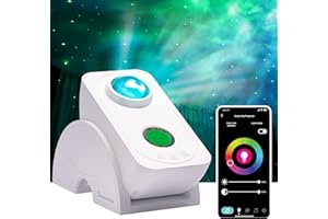 HOMEPROTEK Projecteur Galaxie, Projecteur Ciel Étoilé - Intelligent Contrôlé par application Galaxy Projector rotatif à 90 degrés Hey Google et Alexa compatible Lampe Projecteur Galaxie Plafond