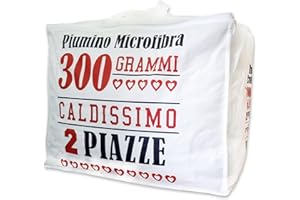 Home Tresor Piumino Matrimoniale Invernale in Fibra 300 g/m², Piumone Interno Bianco Autunnale/Invernale, Imbottitura Calda e Soffice Winter 250x200 Matrimoniale