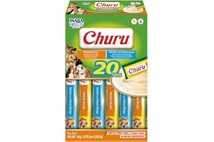 INABA Churu krämigt hundgodis med kyckling – 20 stavar 14 gr – kalorifattig, mjuk och utsökt hundbits – hundmat utan konserve