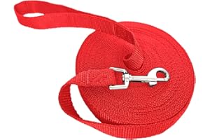 LUCHAI Laisse pour Chien 10m, Longe Chien de Dressage Rouge
