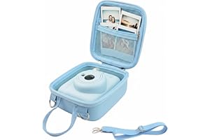 AONKE Dur Étui Housse Cas Compatible avec Fujifilm instax Mini 12/11 Appareil Photo instantané (Bleu)
