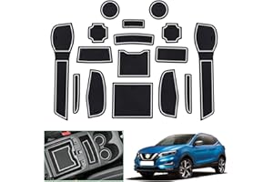 ‎GAFAT GAFAT 2018-2021 Nisan Qashqai J11 Antirutschmatten, Qashqai J11 Gummimatten, Mittelkonsole Matten, Aufbewahrungsbox Matten, Türnaht Matten (Weiß)