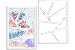 Kireida® Marco de cuadrícula, fondos 3D, marco de metal troquelado para álbumes de recortes, nuevos troqueles de troquelado, álbum de bricolaje, tarjetas, decoración, manualidades de papel