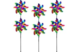 Shengruili 6PCS Windräder Vogelabwehr,Windrad Obstgarten,Vogelabwehr Reflektierende Windmühle,Obstgarten Vogelabwehr,Reflektierende Windmühle,Vogelschreck Reflektierende Vogelabwehr