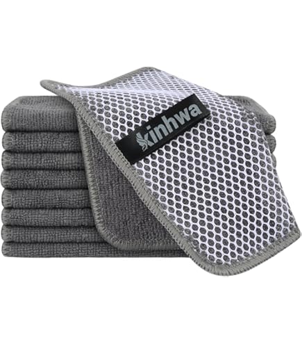 BUEDM Lot De 24 Torchons De Cuisine En Microfibre Absorbants, Doux Et Ne Perdent Pas Leurs