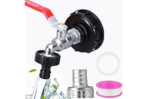 HUFHNWSO Robinet Cuve 1000l Plastique,3/4 IBC Bouchon Cuve 1000l,S60*6 Robinet Recuperateur Eau De Pluie,Pour Jardin,Baril De Pluie