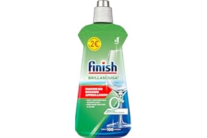 Finish Brillantante Lavastoviglie, 1 Brillantante 0% 500 ml, Additivo per lavastoviglie per stoviglie asciutte e brillanti