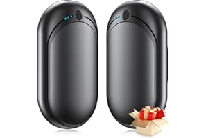 Babacom Chauffe Main Rechargeable, 2 Packs x 3000mAh [20Hrs Chaleur Continue] Chaufferette Main Reutilisable, 3 Niveaux de Chaleur Chauffage Electrique, Fin & Portable, pour Extérieur/Camping/Travail