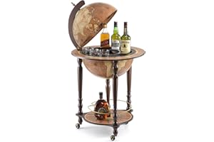 ZOFFOLI SINCE 1949 Da Vinci Rust Bar Globe with Certificate of Authenticity. 40cm diameter. Genuine Italian bar globe made in Rimini, Italy. Dining Room & Lounge accessories (Rust)