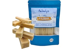 ANIMOLYA Friandises pour Chien - Bâton de Fromage à Mâcher - 100% Naturel - Barre Résistante - Occupation et Mastication - Hygiène Dentaire - Os Ludique et Sain (Taille XS - Lot de 15)